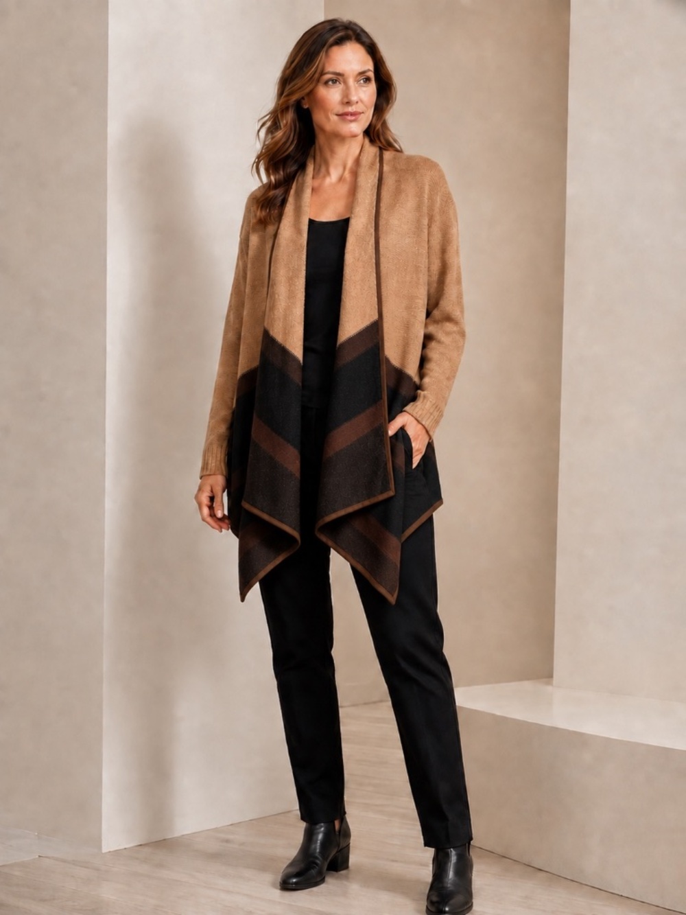 Lauren Ralph Lauren Wool Angora Knit Wrap Cardigan Sweater